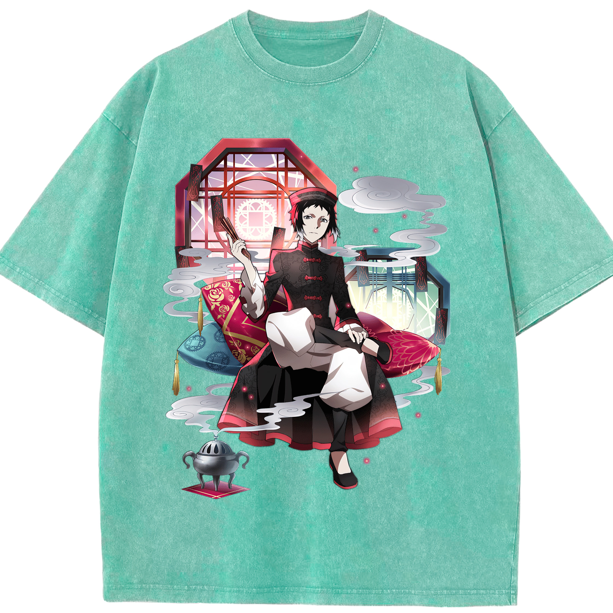 （画像用） 文豪ストレイドッグス Bungo Stray Dogs 綿100% ヴィンテージ風 半袖Tシャツ（フロントプリント）